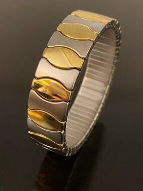 Silver- and Gold-Tone Stretch Bracelet